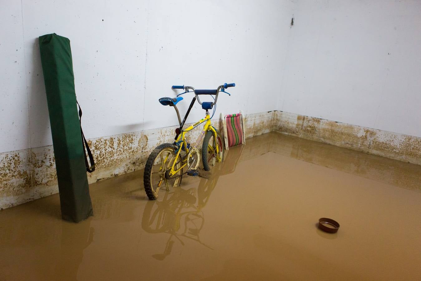 Primeras horas tras la tromba de agua de San Asensio