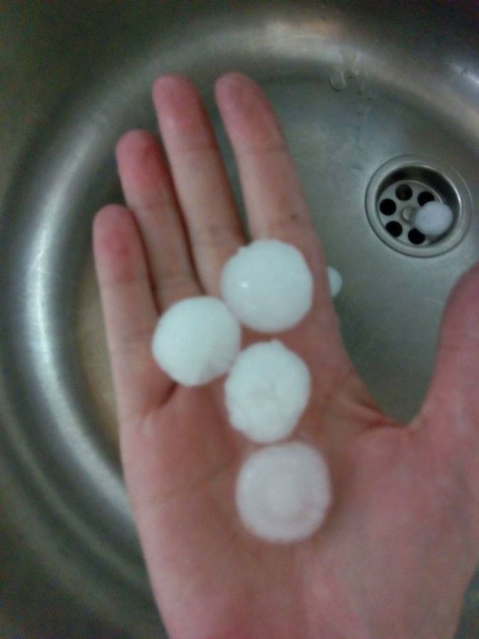 Granizada en Albelda, Nalda, Islallana, Nieva y Torrecilla