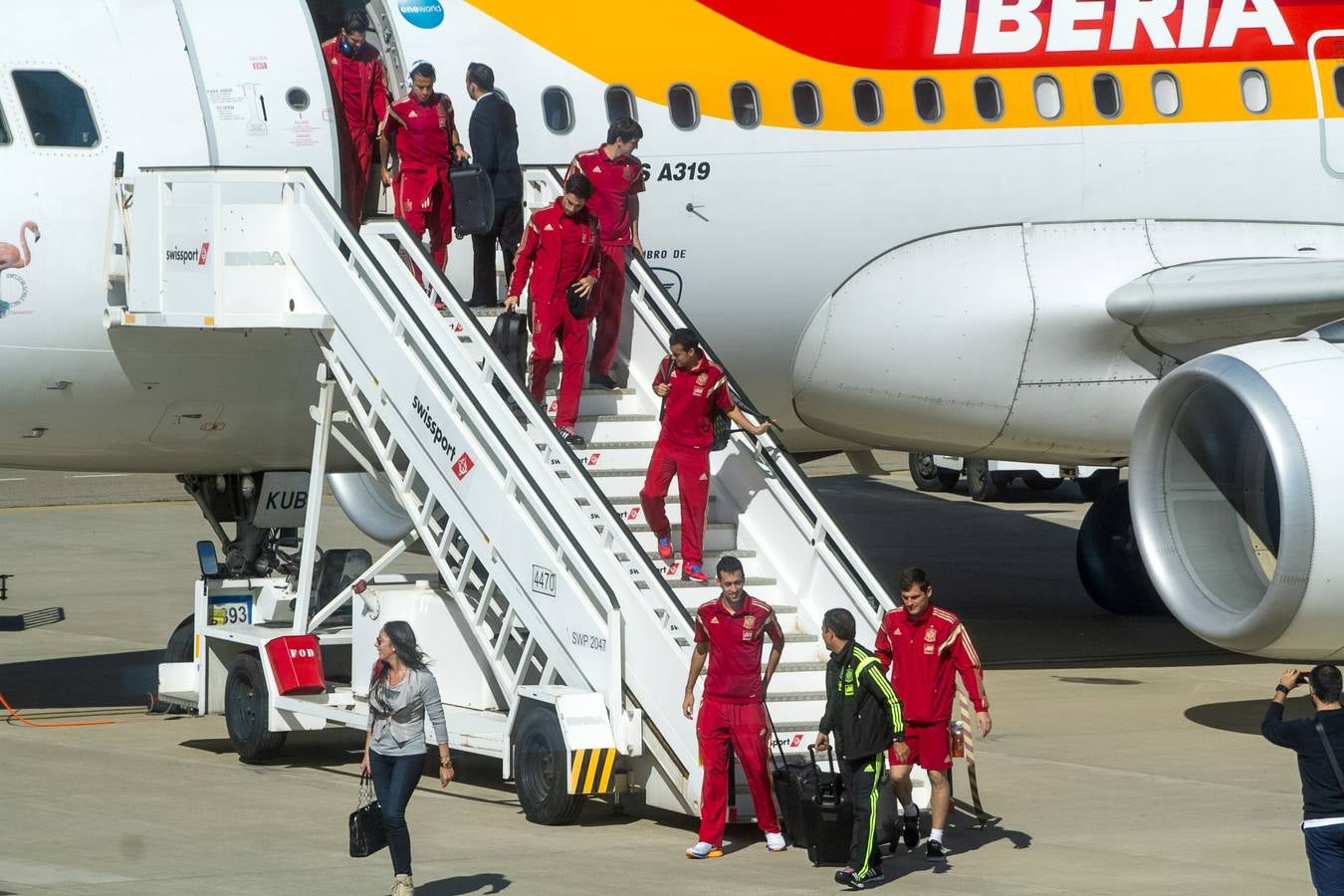 La selección española de fútbol llega a Logroño