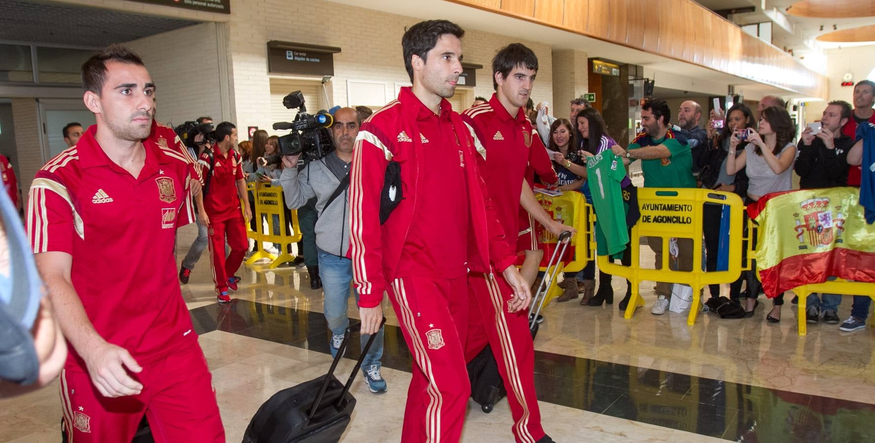 La selección española de fútbol llega a Logroño