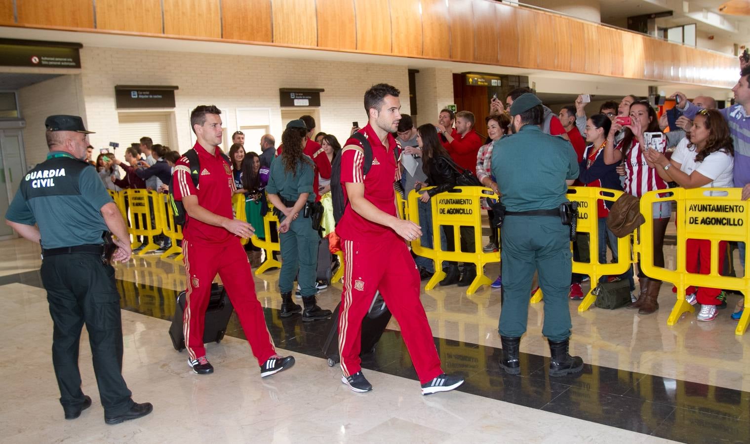 La selección española de fútbol llega a Logroño