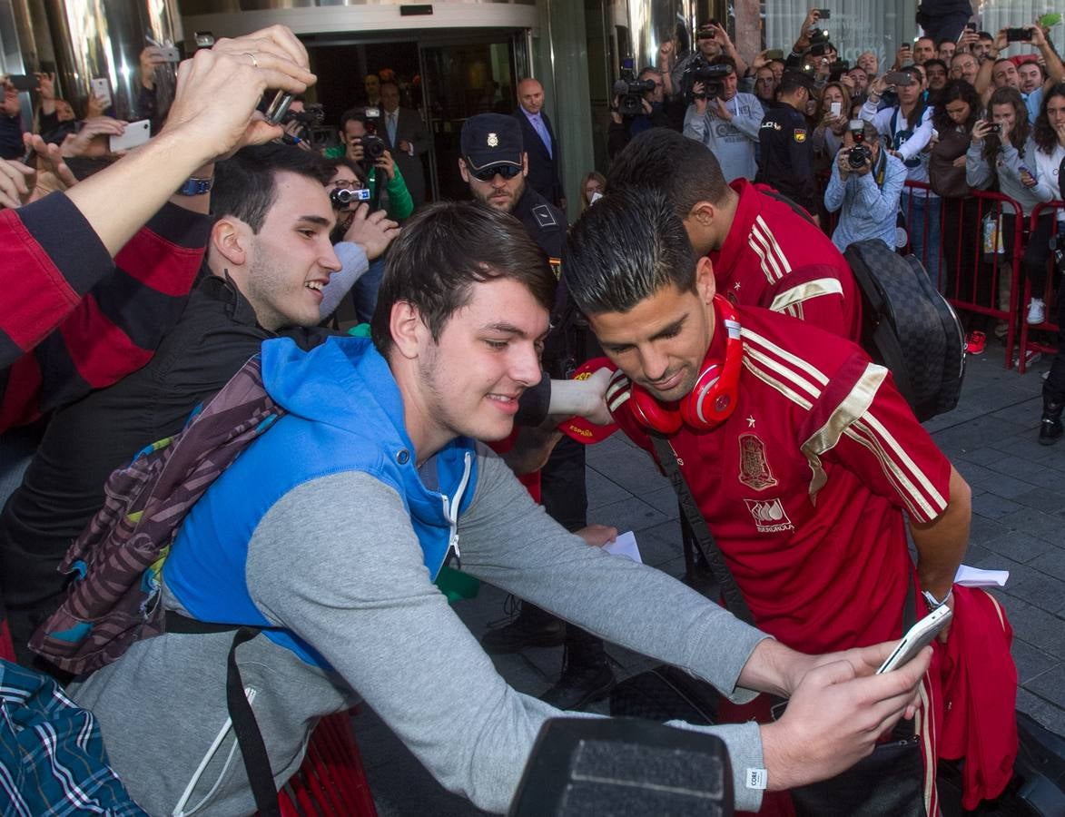 La selección española de fútbol llega a Logroño