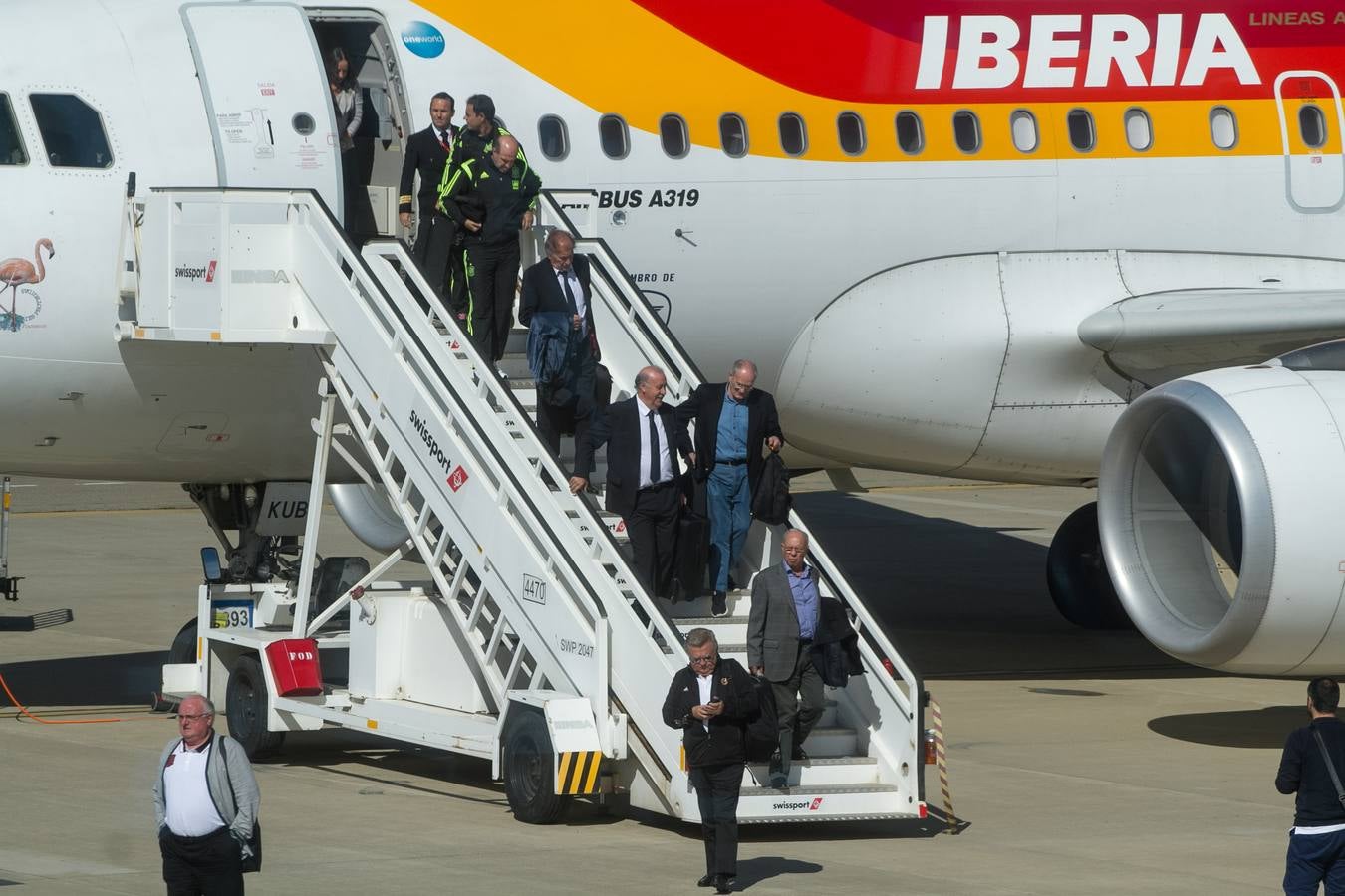 La selección española de fútbol llega a Logroño