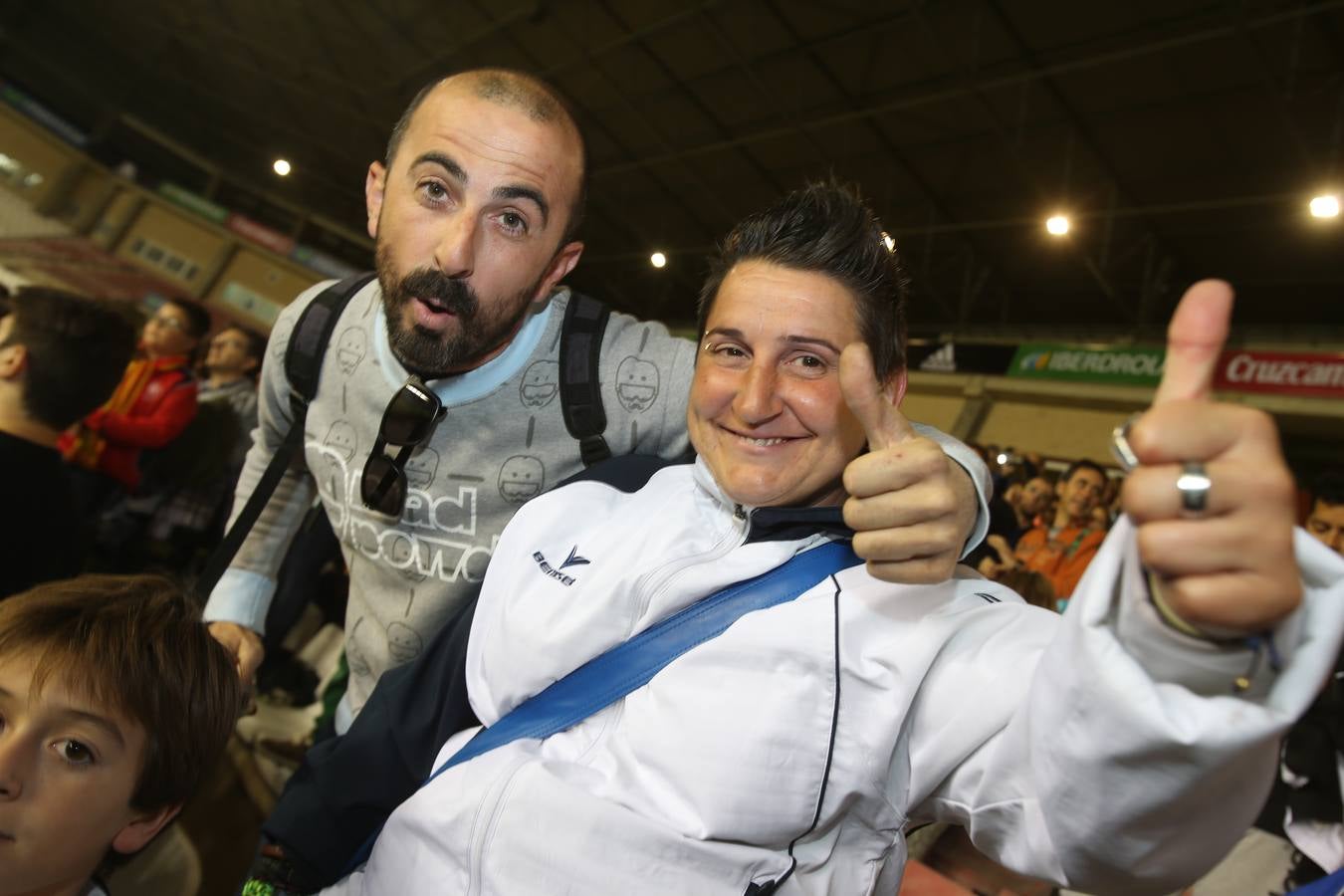 Logroño arropa a la selección en su entrenamiento en Las Gaunas