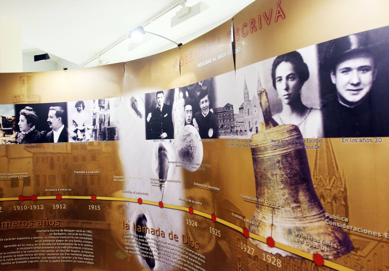 Inauguración en Logroño de la exposición sobre Escrivá de Balaguer, fundador del OPUS DEI