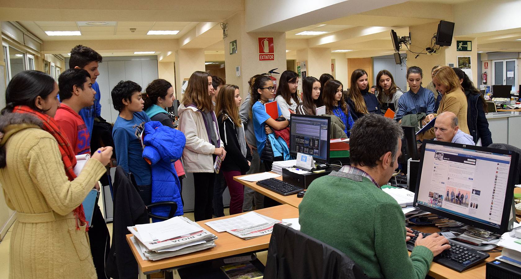 Alumnos del Sagasta visitan Diario LA RIOJA