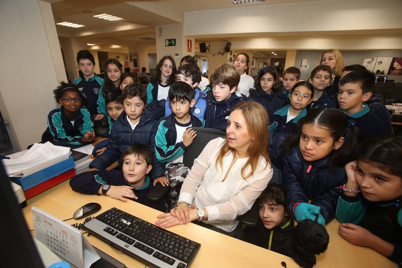 Hoy nos visitan los alumnos de 5º A de las Adoratrices