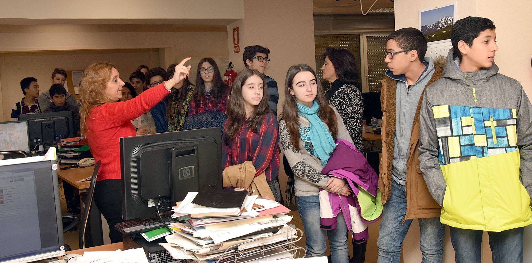 Los alumnos de 2º B del IES Sagasta, de Logroño, visitan la multimedia de Diario LA RIOJA