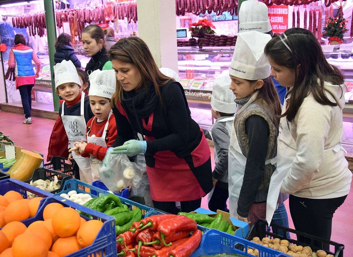 La Plaza de Abastos de Logroño acage el taller de cocina de para niños dentro del programa de AlimentArte