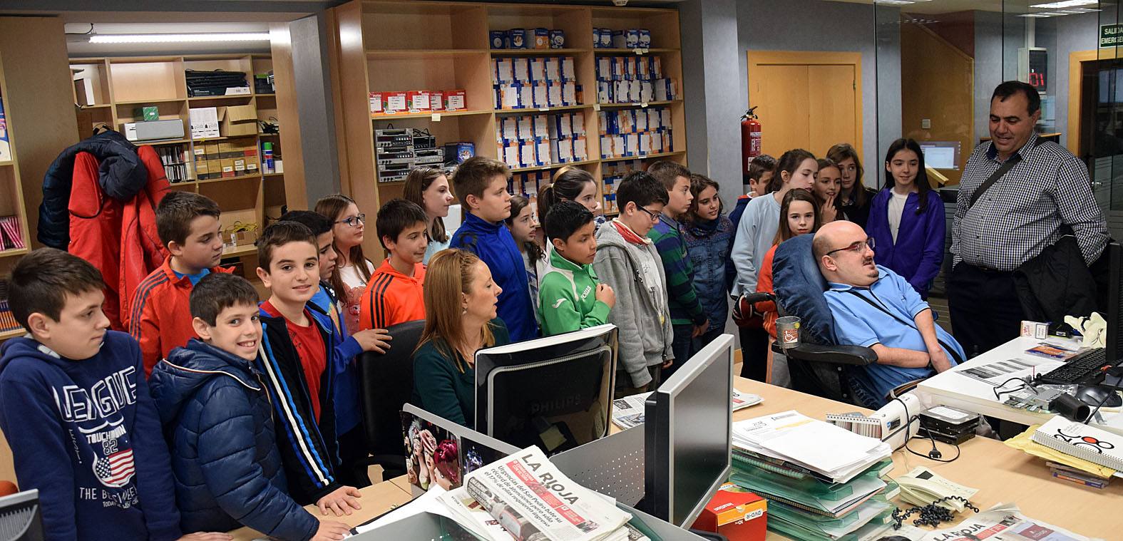 Los alumnos de 6º A del Colegio Las Gaunas visitan la multimedia de Diario LA RIOJA