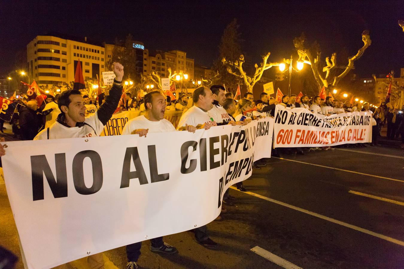 Los trabajadores de Altadis reciben el apoyo de 4.000 personas en su manifestación en Logroño