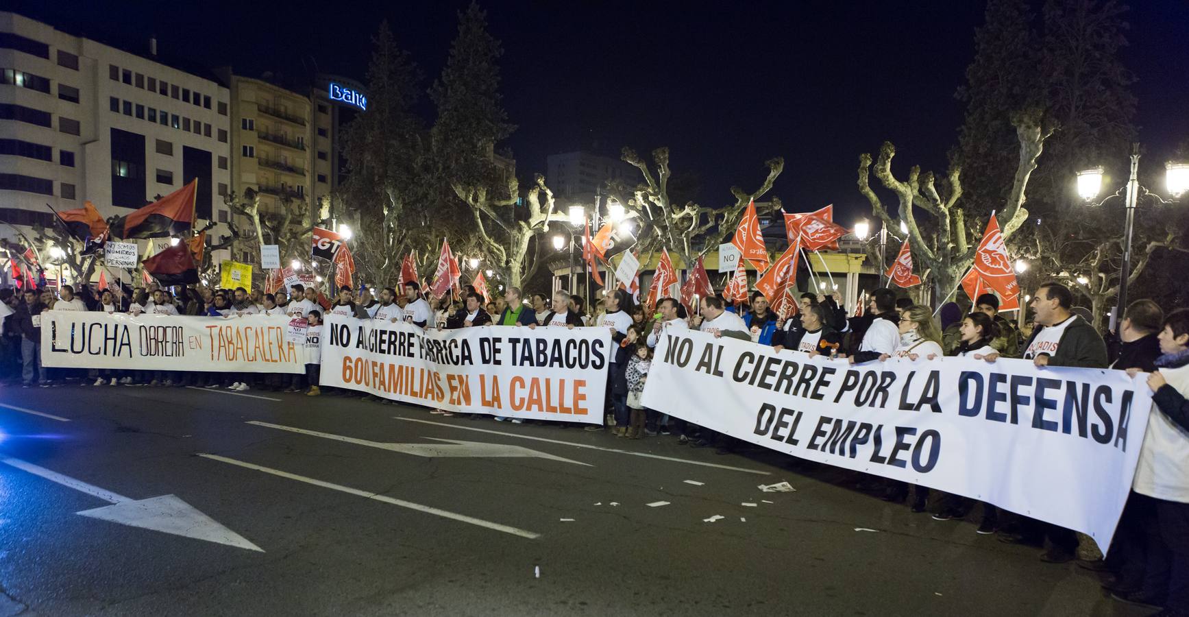 Los trabajadores de Altadis reciben el apoyo de 4.000 personas en su manifestación en Logroño