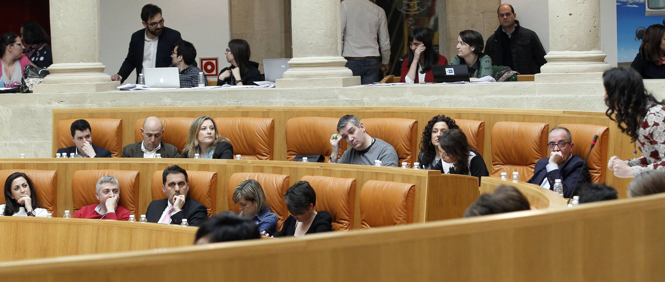 Una intensa sesión en el Parlamento riojano