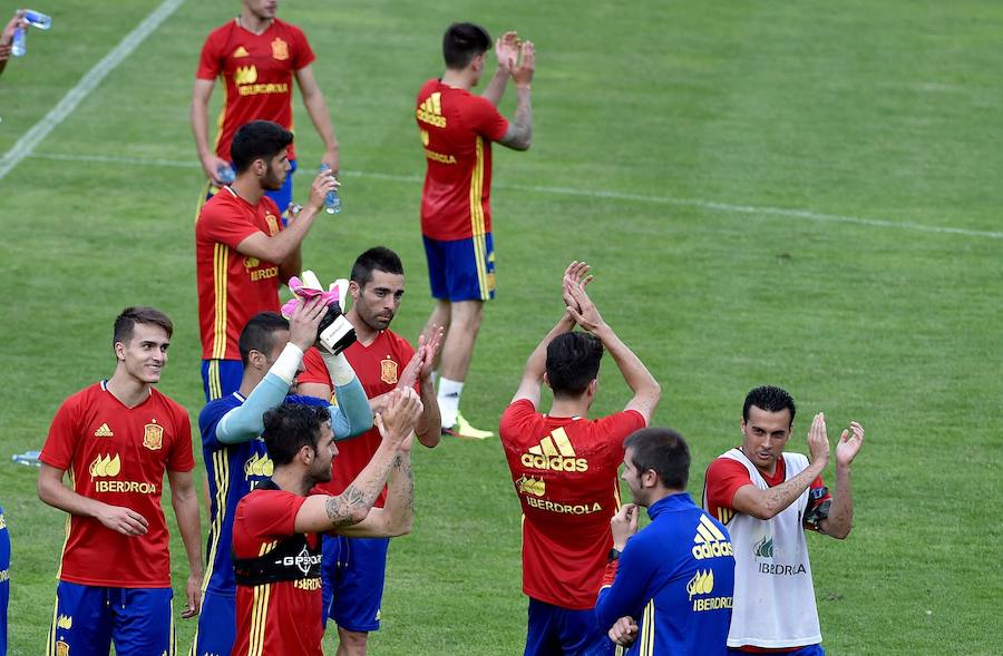 Las mejores imágenes del recibimiento de Schruns a la selección española