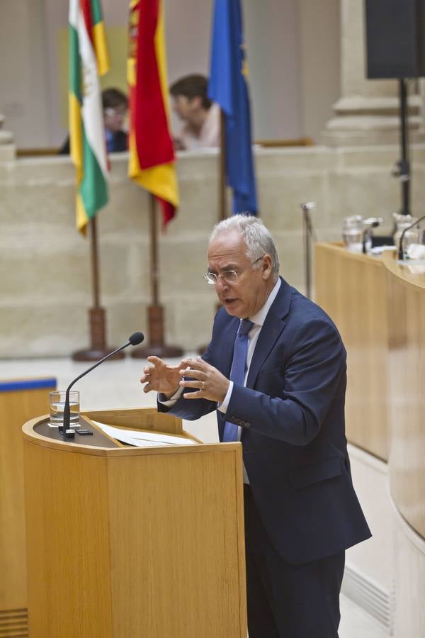 Los gestos en el Pleno del Parlamento riojano