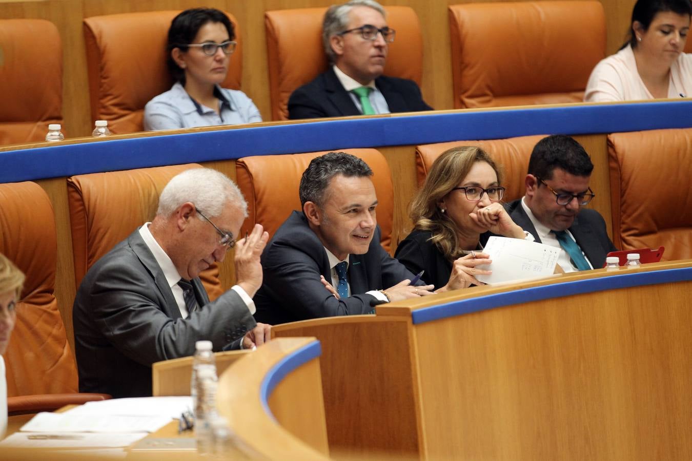 Los gestos en el Pleno del Parlamento riojano