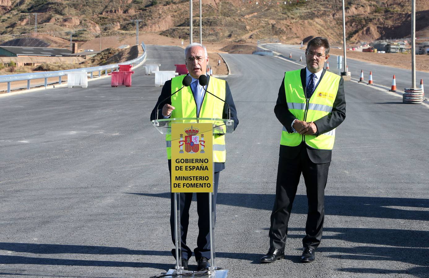 Visita a las obras del enlace de Recajo entre la circunvalación de Logroño, la carretera nacional N-232 y la autopista AP-68