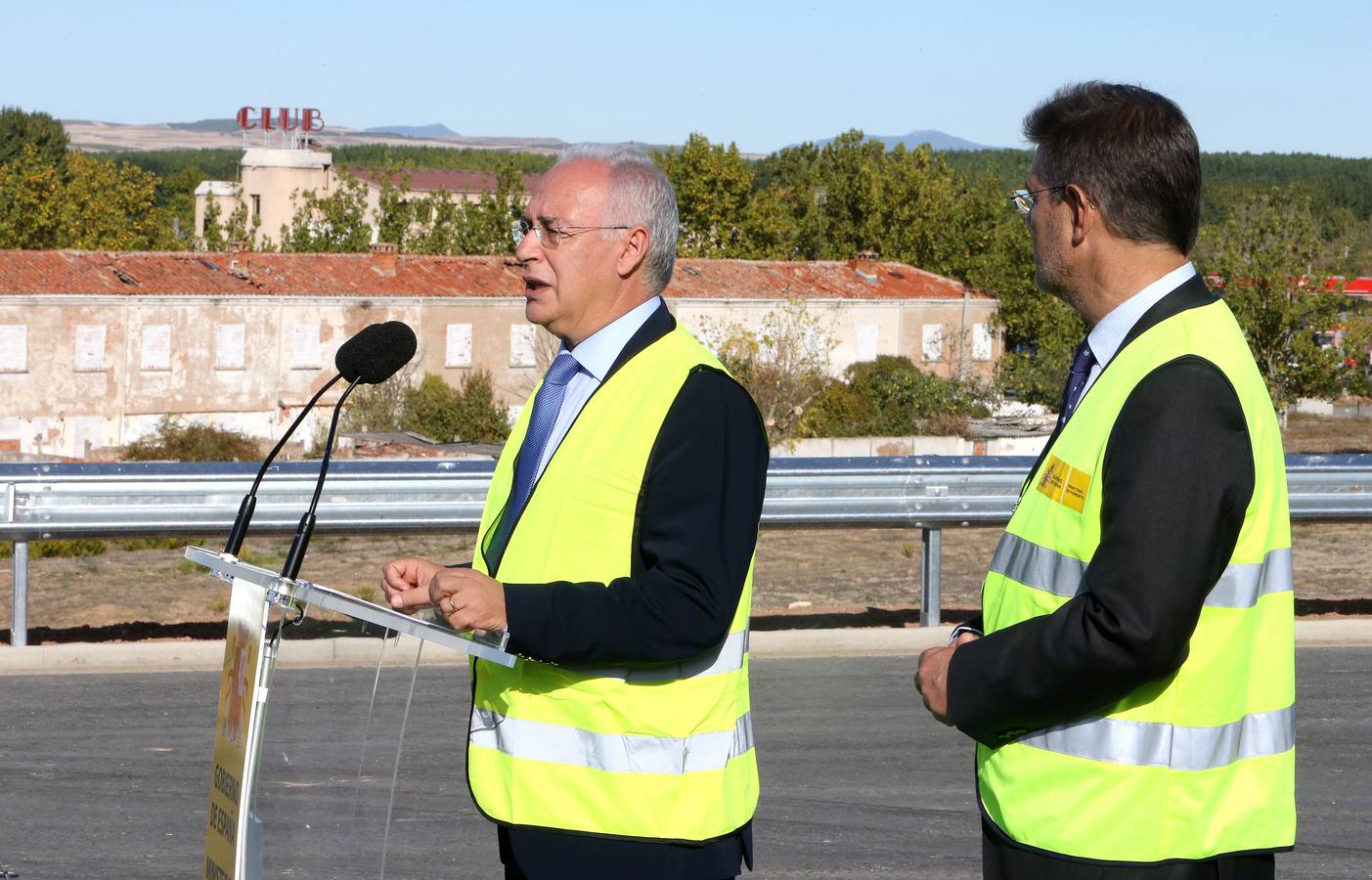 Visita a las obras del enlace de Recajo entre la circunvalación de Logroño, la carretera nacional N-232 y la autopista AP-68