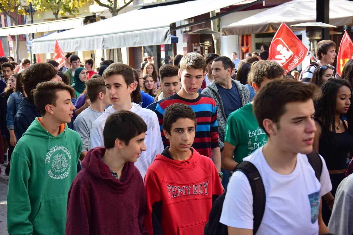 Manifestación de estudiantes en Logroño contra las reválidas y la LOMCE