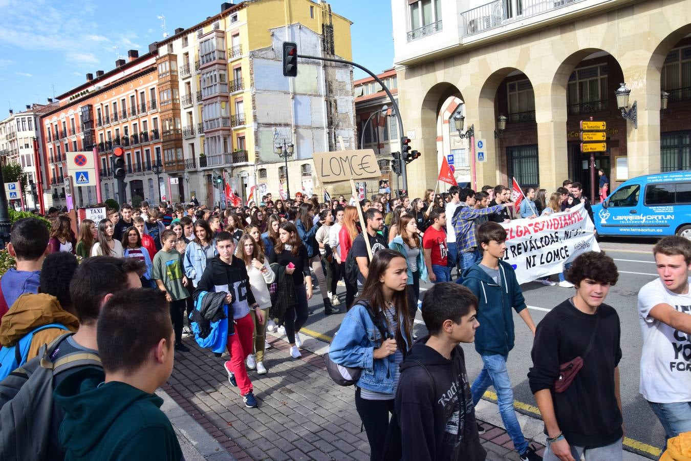 Manifestación de estudiantes en Logroño contra las reválidas y la LOMCE