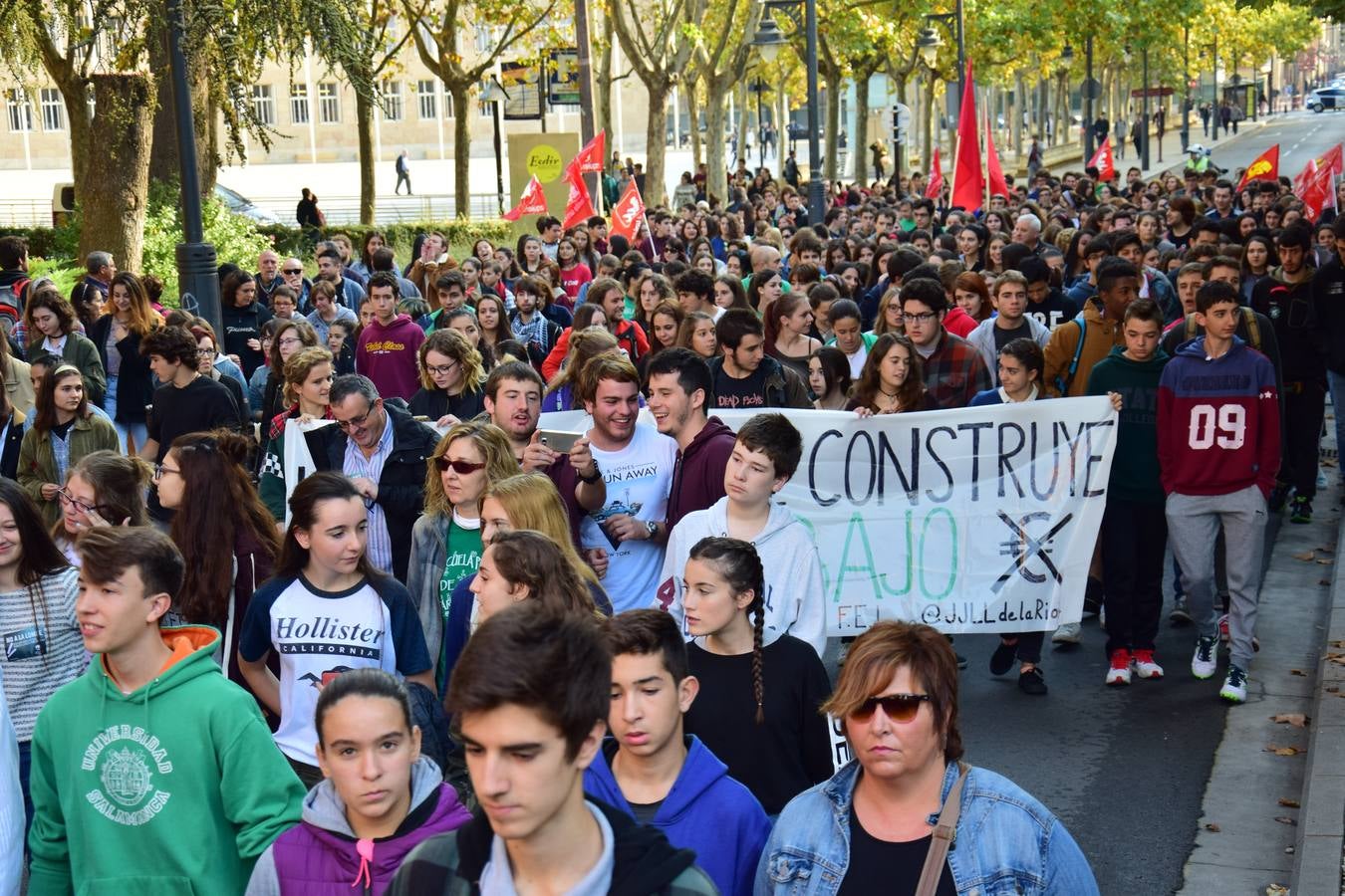 Manifestación de estudiantes en Logroño contra las reválidas y la LOMCE