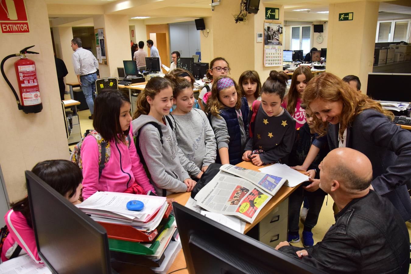 Arrancan las visitas a la multimedia de Diario LA RIOJA con el Colegio de Medrano