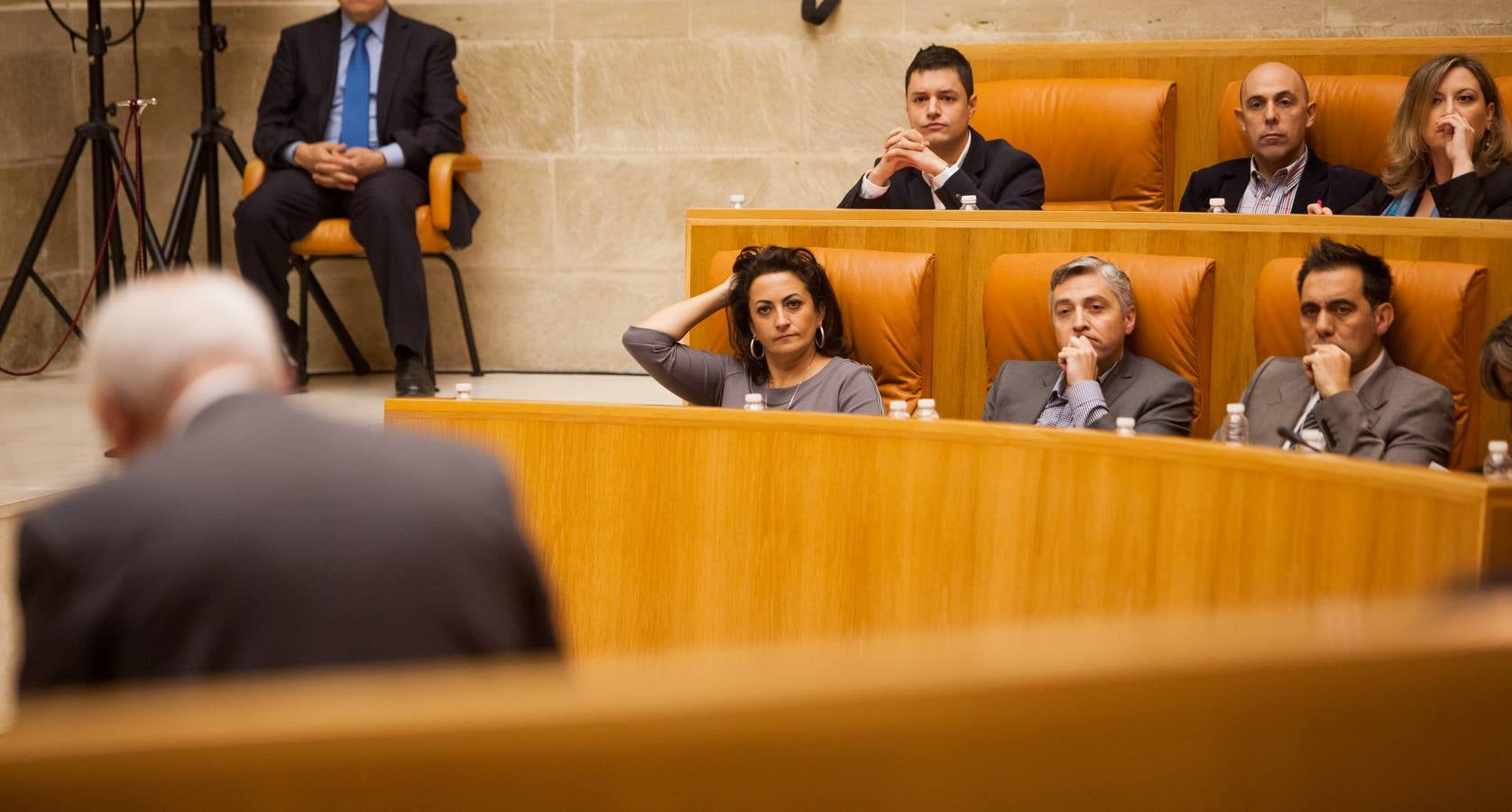 Los gestos del Pleno en el Parlamento riojano