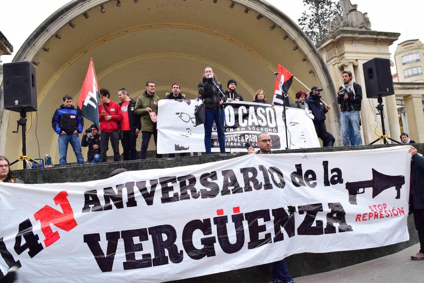 Unas 300 personas se manifiestan por el fin del proceso de los detenidos en el 14N