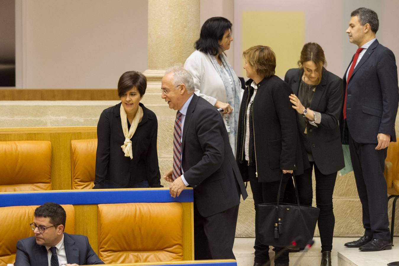 Los gestos del pleno del Parlamento riojano