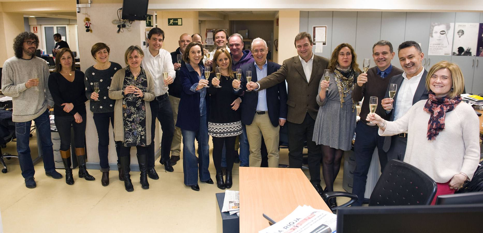 Tradicional brindis en Diario LA RIOJA por el año nuevo