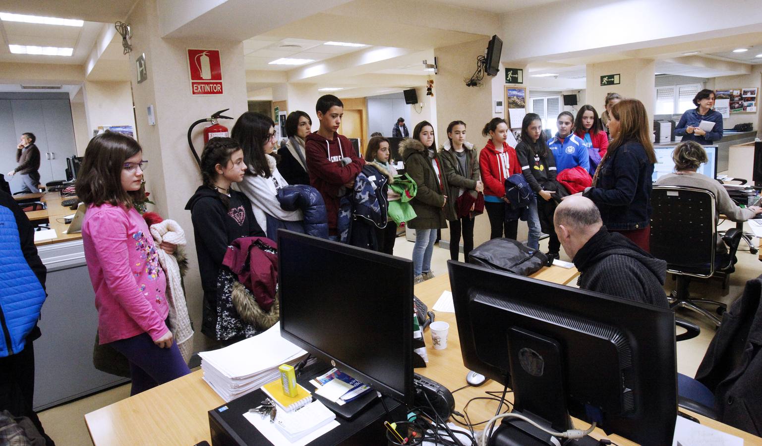 Los alumnos de 6º B del Ceip Las Gaunas de Logroño visitan la multimedia de Diario LA RIOJA