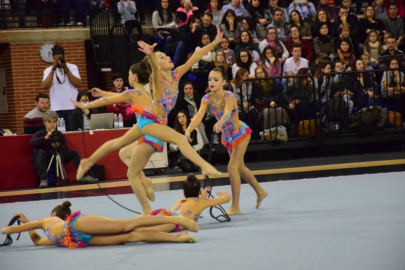 La selección de gimnasia rítimica, en Logroño