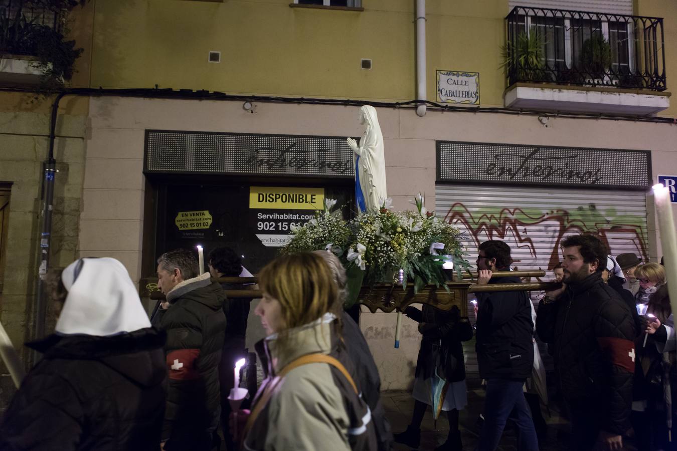 Procesión de las antorchas en Logroño