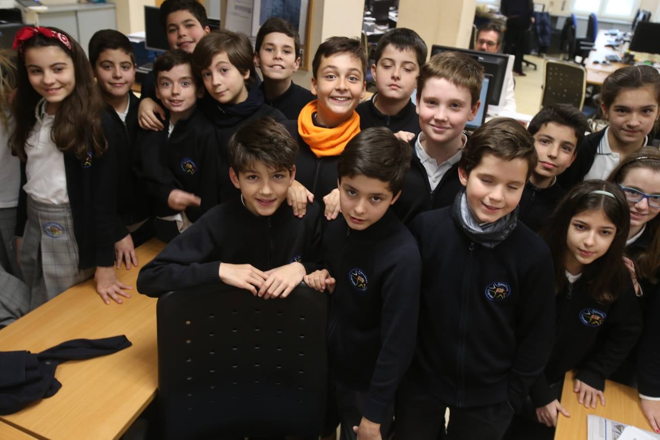 Los de alumnos de 6ºC del colegio Nuestra Señora del Buen Consejo, Agustinas, visitan la mulmedia de Diario LA RIOJA