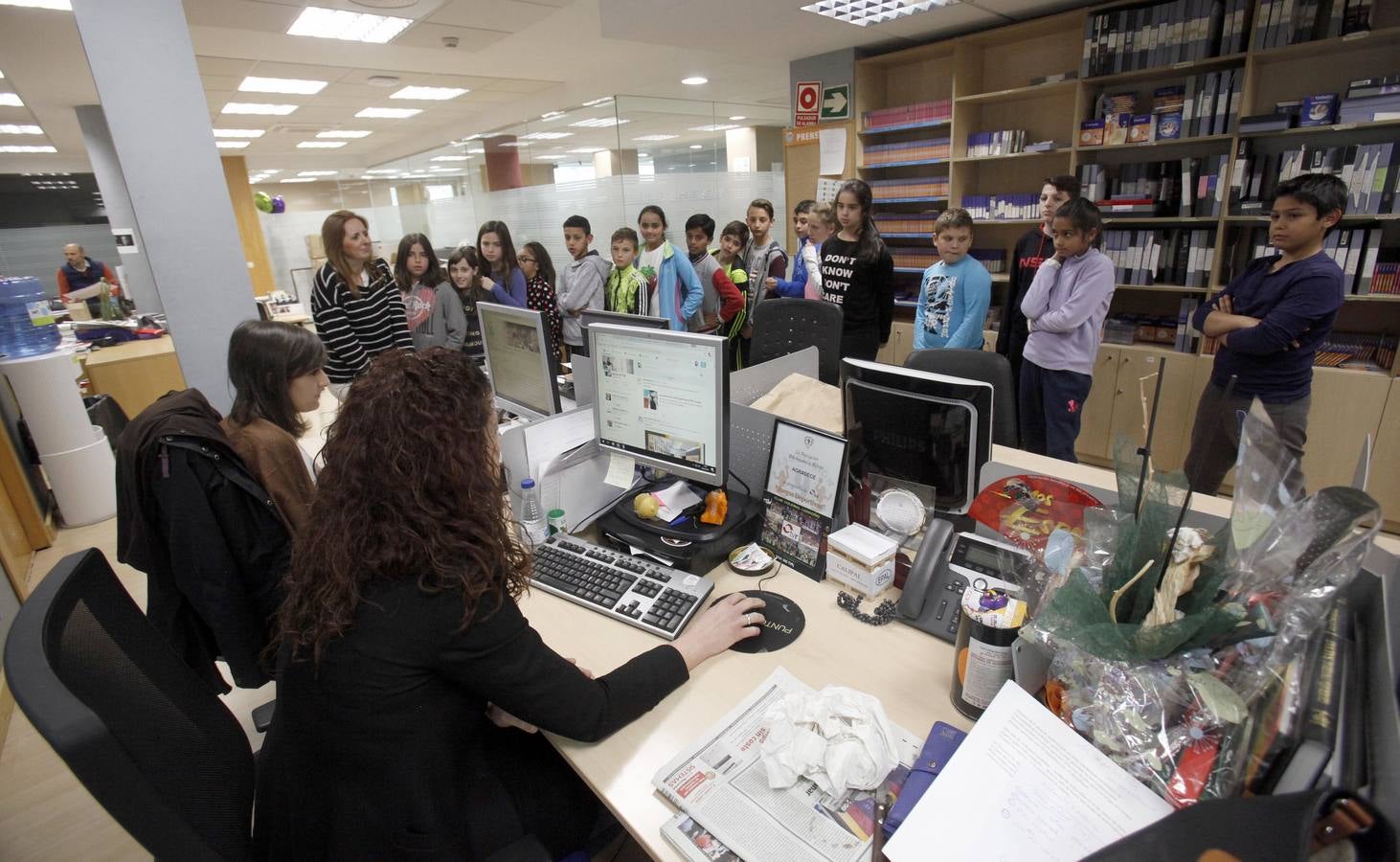 Los alumnos de 5º A del Colegio Navarrete El Mudo visitan la multimedia de Diario LA RIOJA