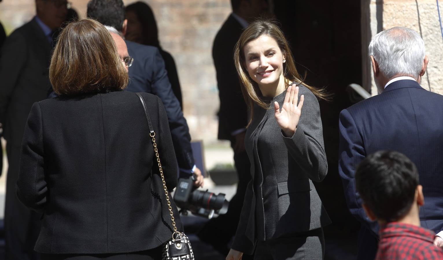 La Reina Letizia inaugura la duodécima edición del Seminario Internacional de Lengua y Periodismo, organizado por la Fundación San Millán