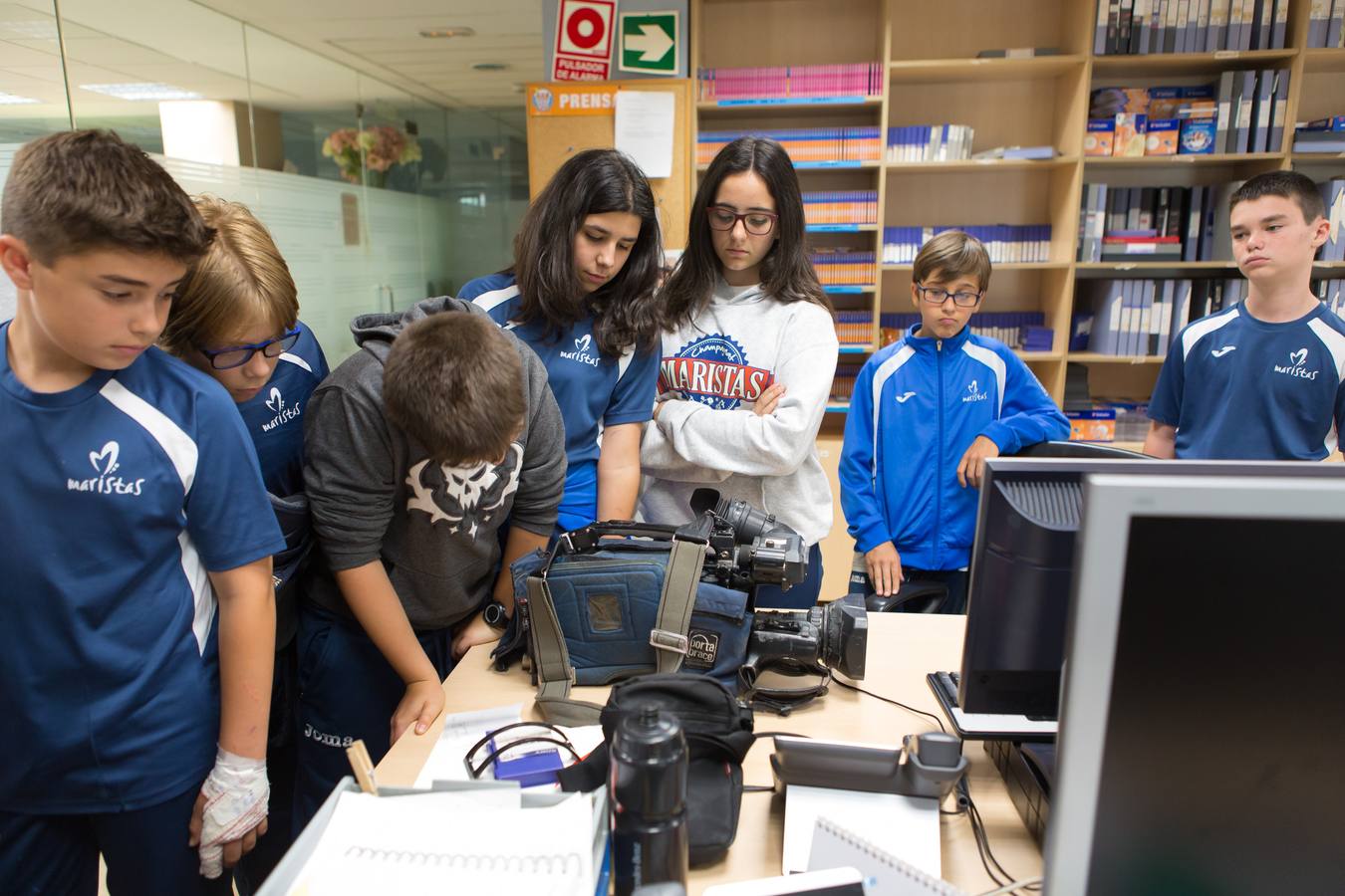 1º D de la ESO de Maristas visita la multimedia de Diario LA RIOJA