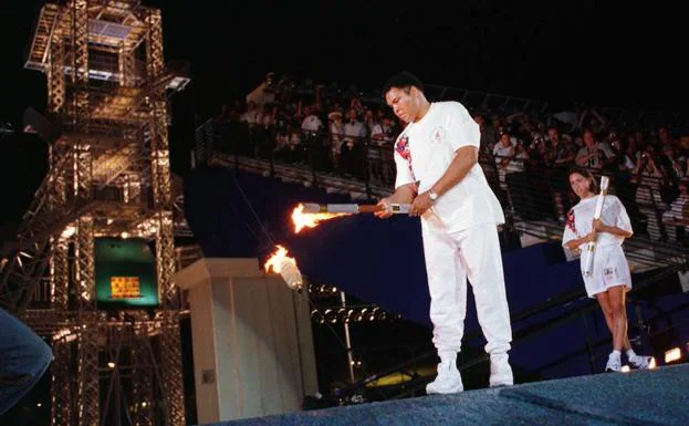 Muhammad Ali, en la ceremonia inaugural. 