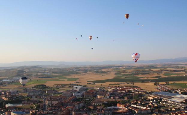 Anterior edición de la Regata de globos aerostáticos "Crianza Rioja". 