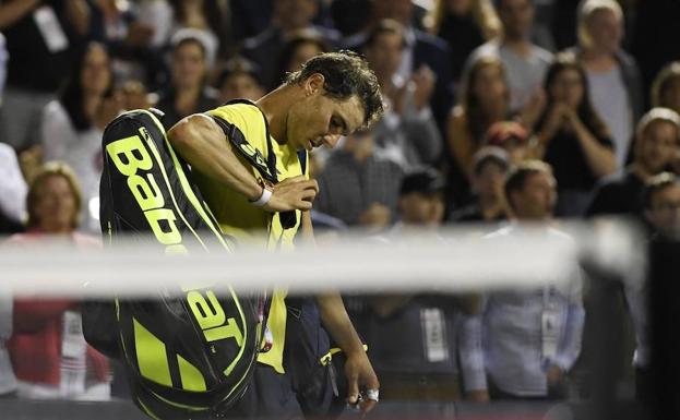 Nadal, tras perder ante Shapovalov.