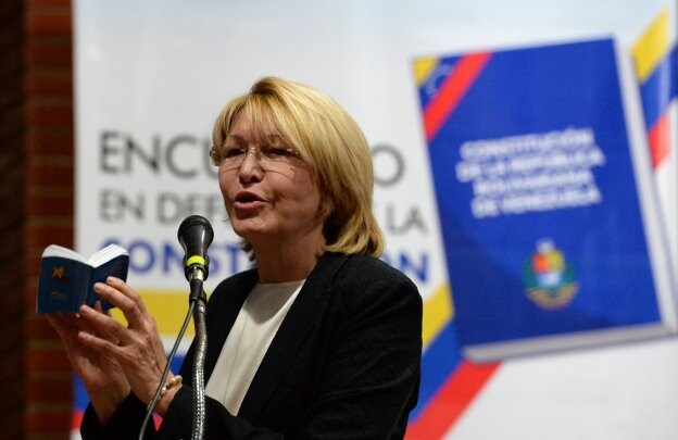 La ex fiscal general, Luisa Ortega, en un acto en Venezuela a principios de agosto. :: Federico PARRA / afp