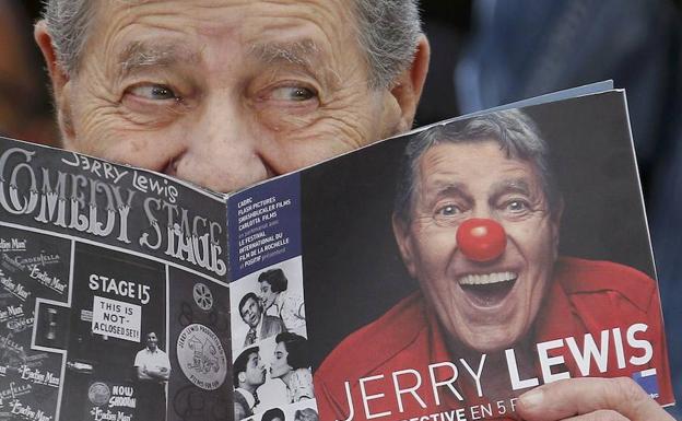 Jerry Lewis en la 66 edición del Festival de Cine de Cannes.