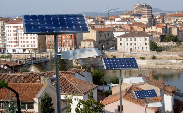 Farolas solares en Miranda de Ebro