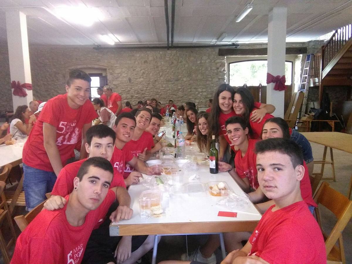 Hubo buen ambiente para enfrentarse al camino y buen almuerzo para recuperarse después