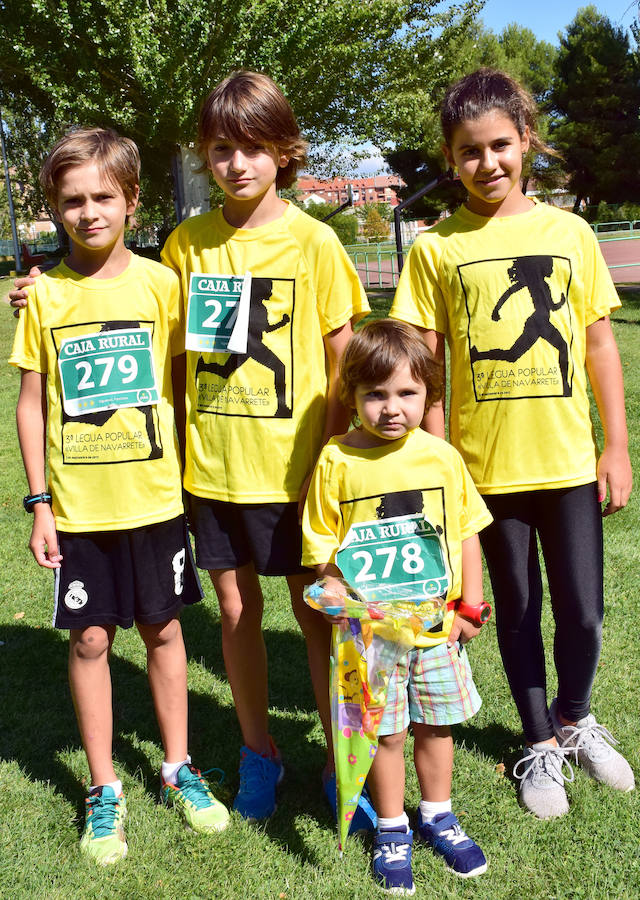 Santi Sierra y Marta Vargas fueron los primeros locales tras el atleta navarro Rubén Juániz y Rebeca Peña con motivo de la celebración de la III Legua de Navarrete (5.572 metros)