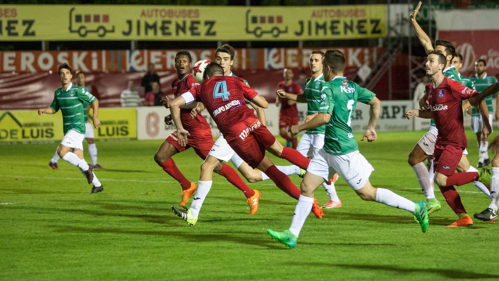 Los rojillos superaron en la prórroga por dos goles a cero al Leioa después de un extaordinario partido.