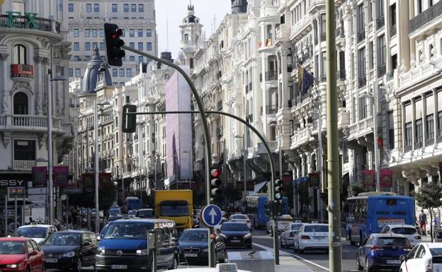 Gran Vía en Madrid.