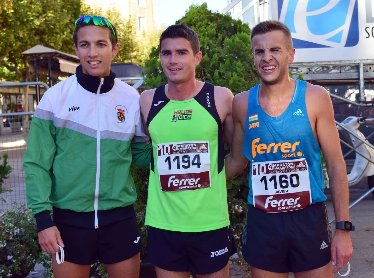 Centenares de participantes disfrutaron corriendo en la Maratón 10 kilómetros Ciudad de Logroño.