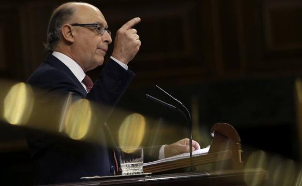 Montoro, durante una intervención en el pleno del Congreso. 