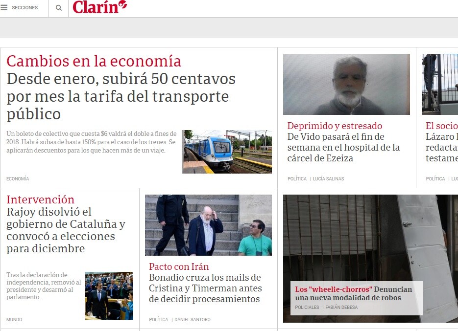 El diario argentino 'Clarín'.